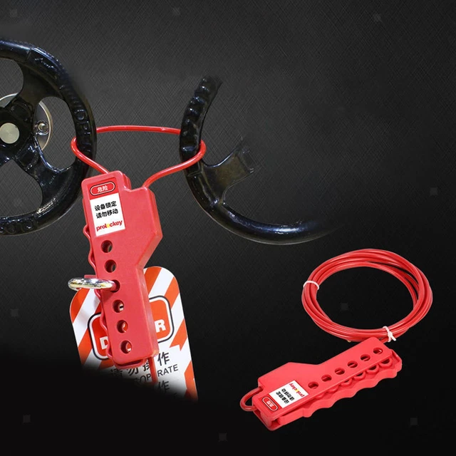 Adjustable Cable Lockout 3.8mm Diameter Electrical Device Parts Steel Cable
