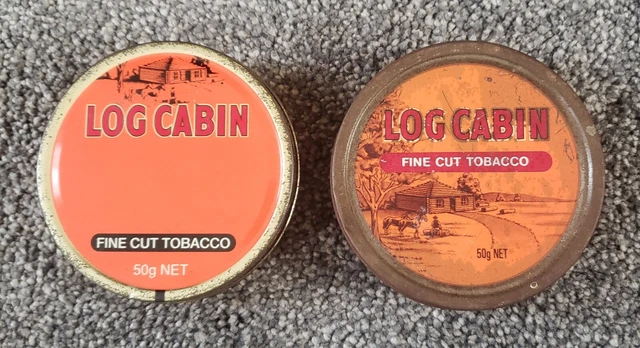 log cabin fine cut tobacco 2 X VINTAGE Australian 50g Tins (Empty) $38.28 LOG CABIN FINE Cut Tobacco