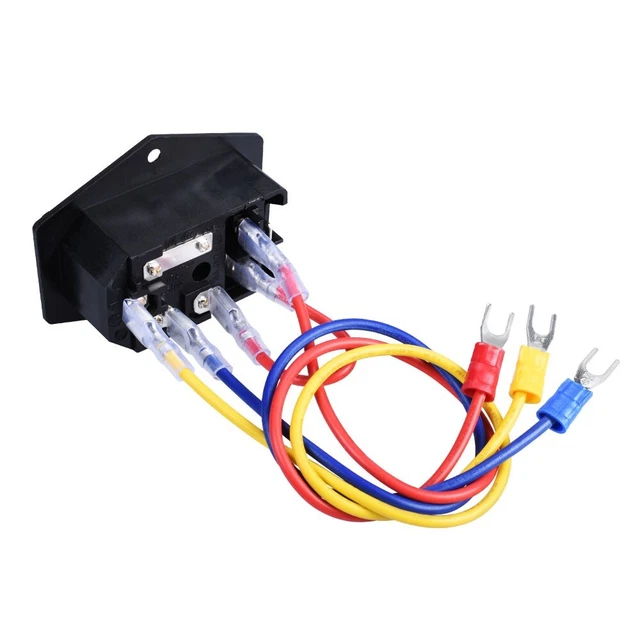 10A 250V Interrupteur D'Alimentation Prise avec Rouge A Bascule Sécurité