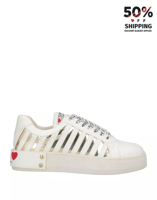 RRP €156 LOVE TO LOVE GAI MATTIOLO Sneakers US6 UK3 EU36 White Metallic