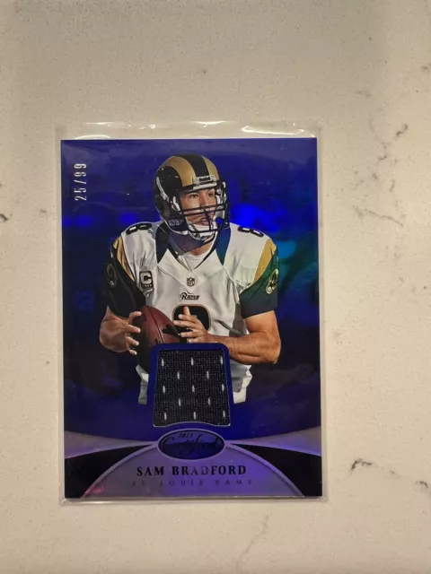 Sam Bradford St.Louis Rams 2013 Certified Blue Football Card W/ Patch #25/99