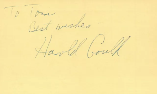 Harold Gould Actor 1979 TV Movie Autographed Signed Index Card