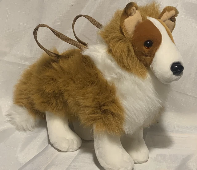VTG 17" WILDKIN PUPPETS 1989 Collie DOG PURSE Realistic Plush Stuffed HTF RARE