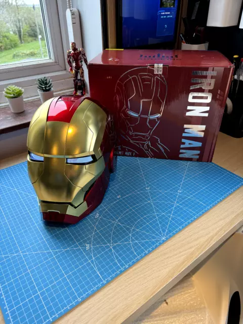 Iron Man MK5 Helmet Mask MATTE GOLD - Voice Activated - 2024 Model - Brand New