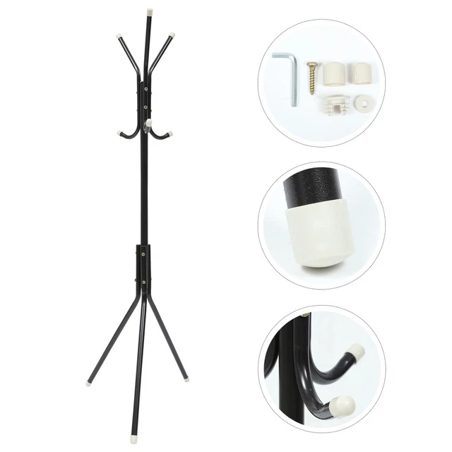 Scaffale Albero Cappotto Ufficio Appendiabiti Borsa a Mano Vintage Giacca Acciaio