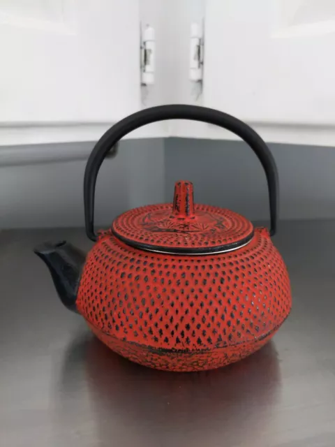 Japanese Cast Iron Teapot Kettle Tetsubin With Diffuser 2