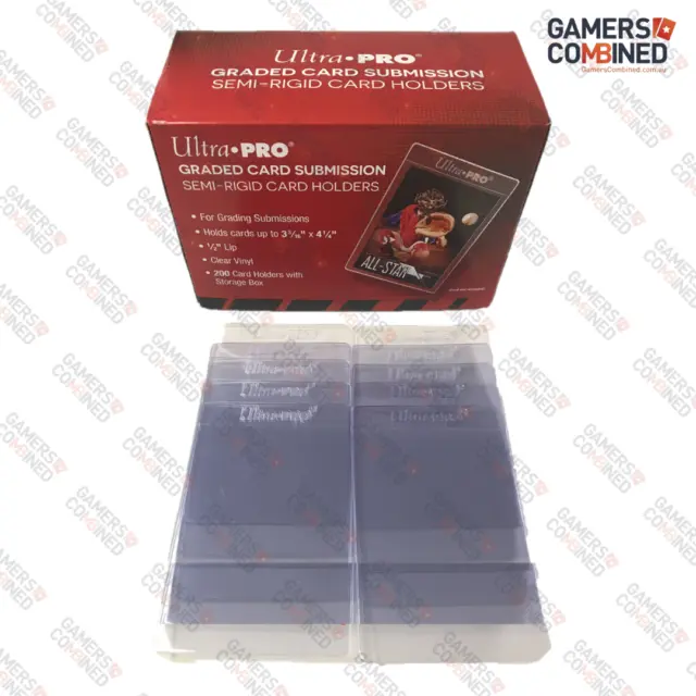 40 x Ultra PRO Graded Submission Semi-Rigid Card Sleeve 1/2" Lip Card Saver 3