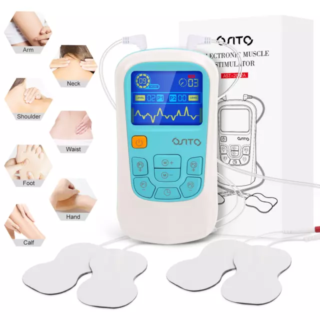Dispositivo OSITO TENS aparato de corriente de estímulo masajeador de pulso EMS cuello y espalda masaje
