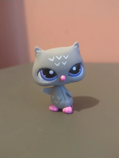 Lot De 3 Figurines Littlest Pet Shop - Chat 2143, Lapin 2147, Chouette 2345 + Accessoires