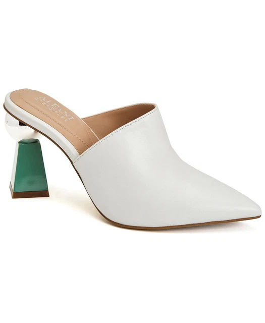 Alfani Womens Step N Flex Junnee Mules, WHITE, Size 7.0