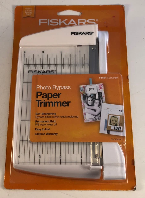 Fiskars Photo Bypass Trimmer - Self-Sharpening Steel Blade - 6 Inch - #195950