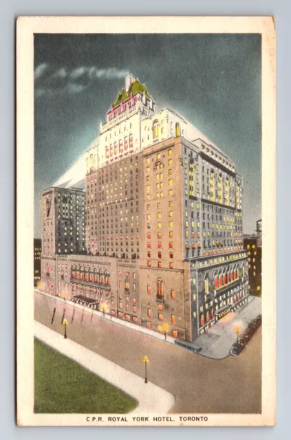 Toronto-Ontario C.P.R Royal York Hotel, Advertising, Vintage Souvenir Postcard