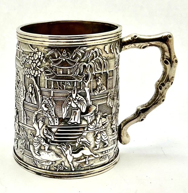 Antique Chinese Export Silver Cup Late 18th to Early 19th Century signed KHC