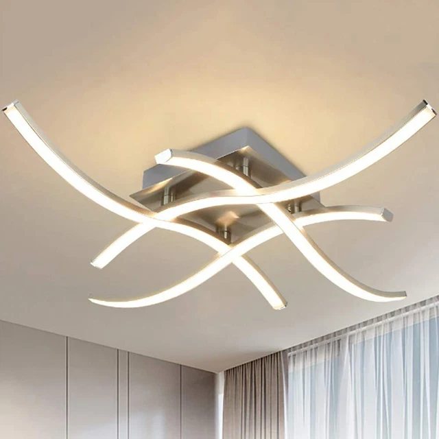 Lampada da soffitto LED PADMA cucina moderna plafoniera soggiorno 18 W cromata merce di seconda scelta