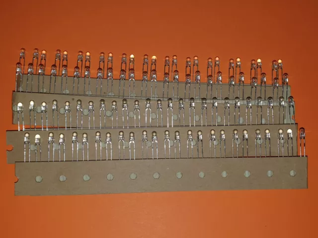 100x 3mm Led clear yellow 2,1V / 20mA Agilent QLMP-K343