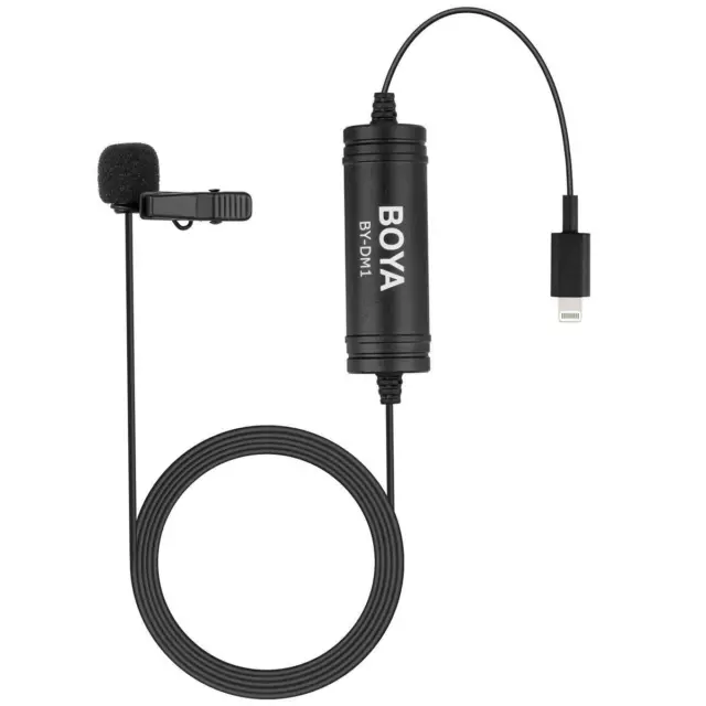 BOYA BY-DM1 Lightning Omnidirectional Lavalier Microphone for Apple iOS System