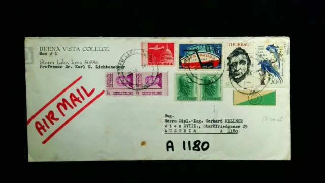 ʘUSA 1967 Dr. Lichtenecker Der Spion Buena Vista to Wien Austria Storm lake A40