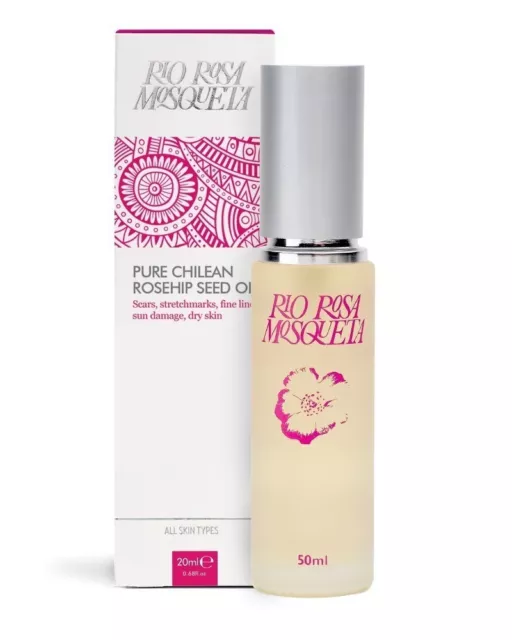 Rio Amazon Rosa Mosqueta Pure Chilenische Hagebutte Samenöl 50ml - Parabenfrei