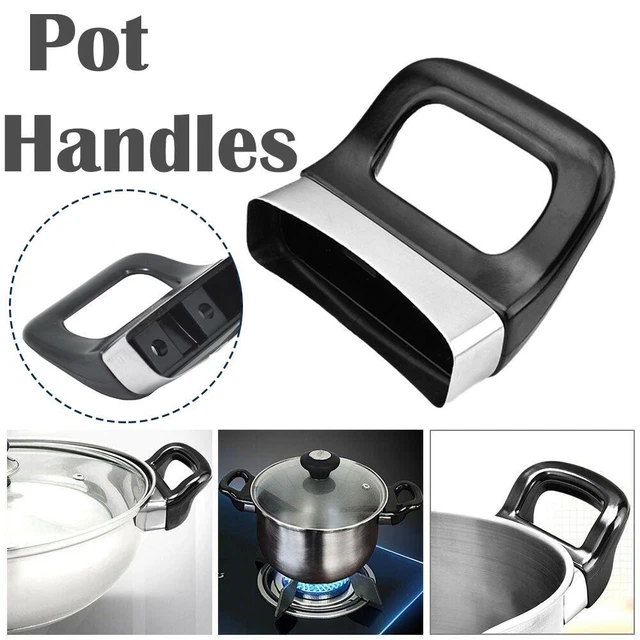 2 Poignées De Rechange En Bakélite Pour Autocuiseur, Casserole Ou Cuiseur Vapeur – Noir