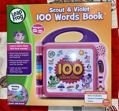 leapfrog scout and violet 100 words book pink