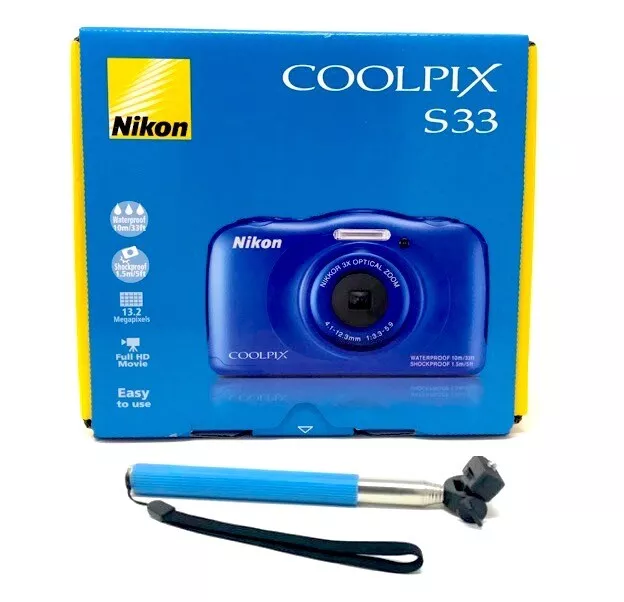 nikon coolpix s33 waterproof digital camera