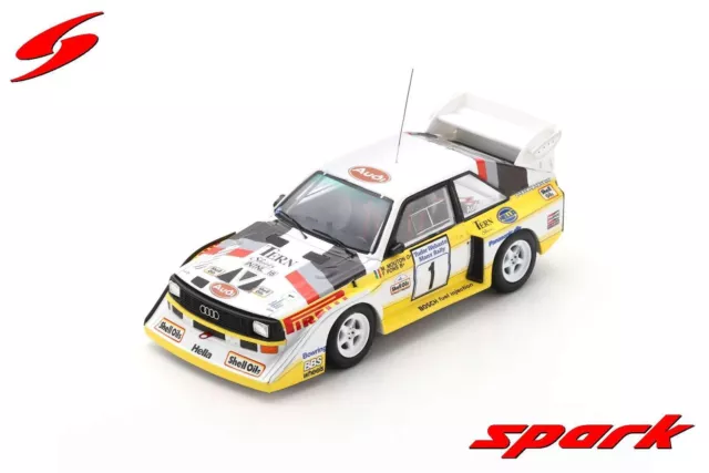 1:43 SPARK Audi Quattro Sport S1 E2 #1 Rally Manx International 1985 S7897 Model