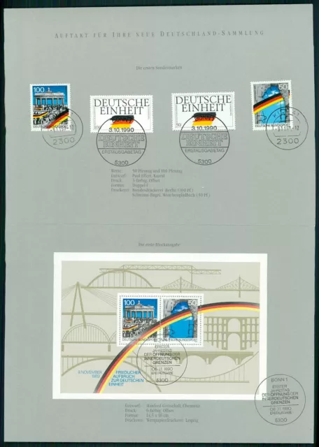 BRD GEDENKKARTE TAG DER DEUTSCHEN EINHEIT BRANDENBURGER TOR BERLINER MAUER ua52