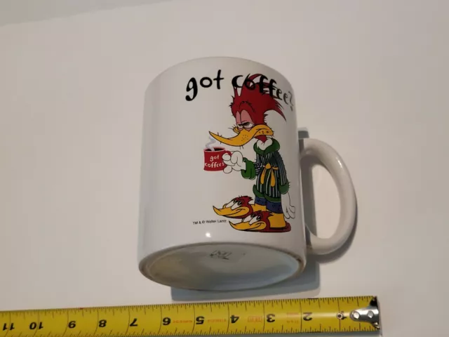 Vintage Woody Woodpecker Jumbo Mug Cup Universal Studios “Got coffee?” W. Lantz