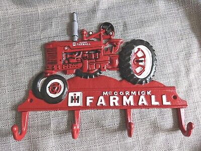 Farmall Cast Iron Tractor Coat Hook International Harvester Licensed Farm Barn