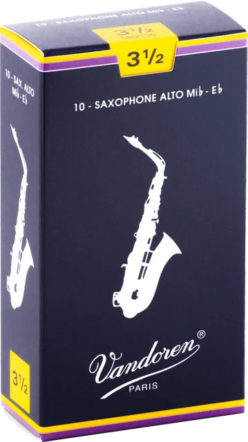 Anches Vandoren saxophone Alto - boite de 10 - Force 3,5 NEUF