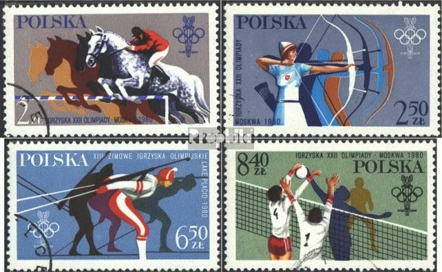 Polen 2674-2677 (kompl.Ausg.) postfrisch 1980 Olympische Spiele 1980 EUR 2,2
