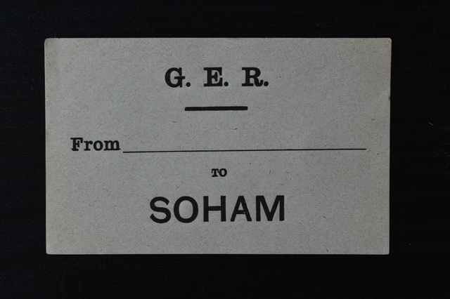 GREAT EASTERN RAILWAY Luggage Label SOHAM (RefLAs6) £2.00 - PicClick UK