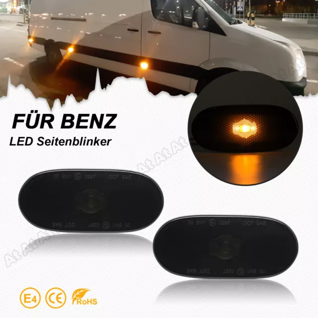 LED Seitenblinker Schwarz 6 Stück für Mercedes Sprinter B906 06-16 907 910 ab 18