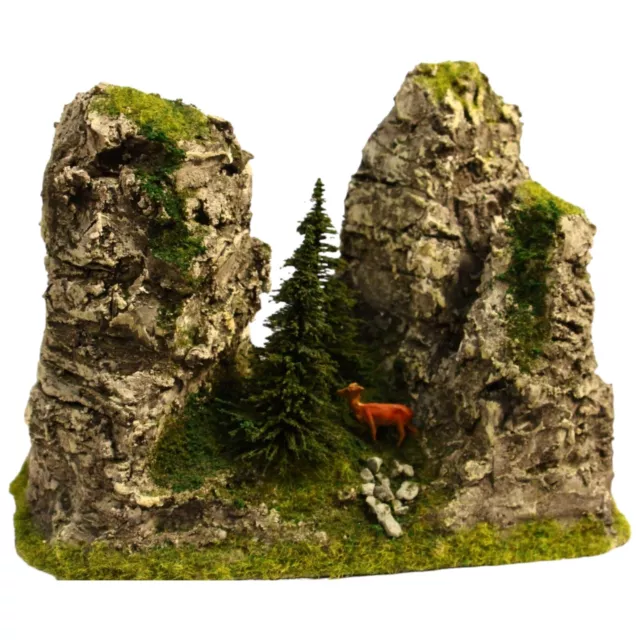 Diorama H01:87#Berg Fels/Granit Struktur#patiniert" Gebirge "Eigene Herstellung"