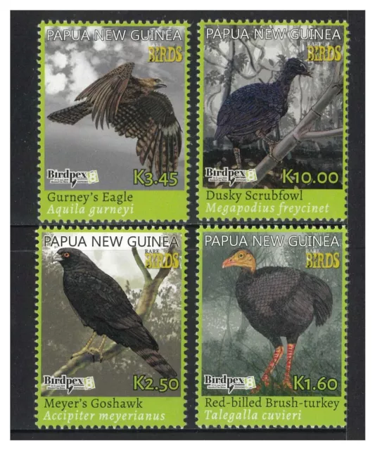 Papua New Guinea 2018 - BIRDPEX' 2018, Rare Birds - Set of 4 - MNH