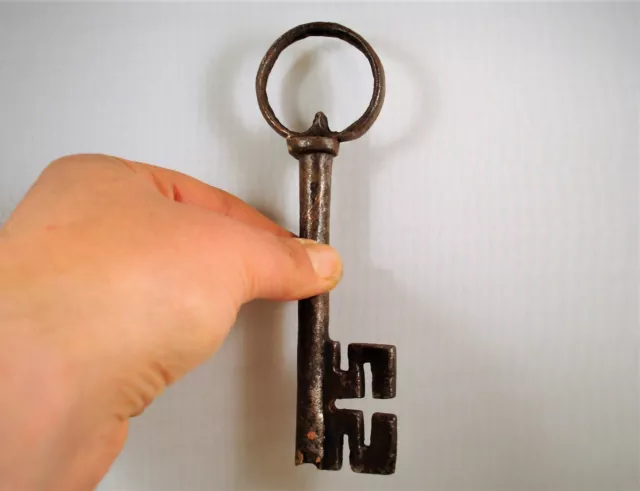 Antica chiave iron skeleton key Clef Schlüssel da Porta, Germania  XVII Sec. 2