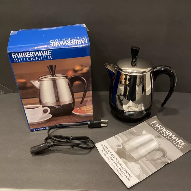 Transitional Design Online Auctions - FARBERWARE Millennium Stainless Steel  12-36 Cup Coffee Urn