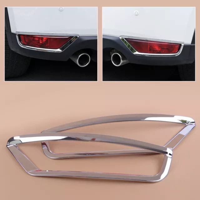 1 pair Rear Tail Fog Light Cover Trim Fit For Mazda CX-5 2017 2018 1