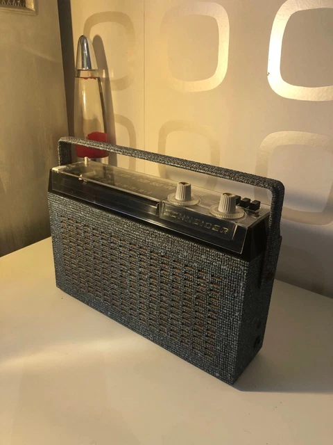 Radio Transistor Vintage Bluetooth année 1965 Marque: Schneider (France)