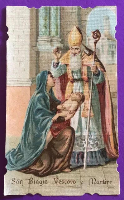 Santino Holy Card, San Biagio - Rif. 10433