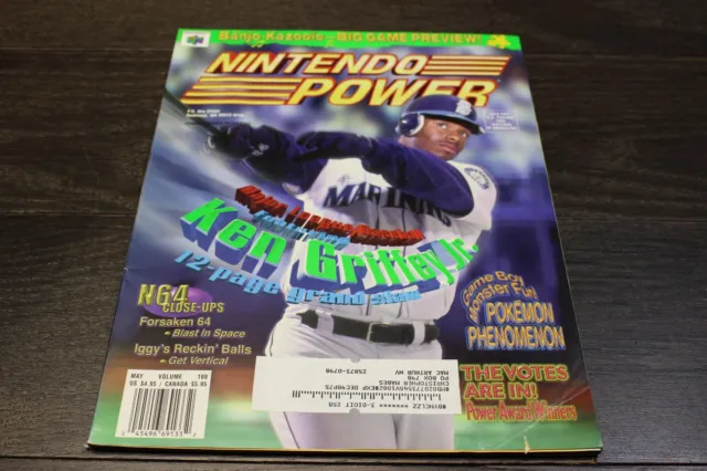 Nintendo Power Volume 108 Ken Griffey Jr Mlb Magazine GREAT Shape w/ Poster
