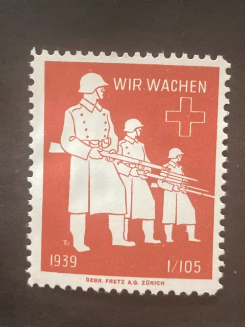 Schweiz 1939 Soldatenmarke I/105 rotbraun postfrisch