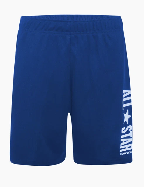 CONVERSE All*Star Logo Big Boy’s Blue Mesh Shorts~~Size S