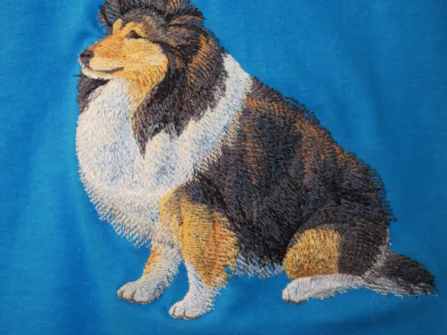 Embroidered Long-Sleeved T-Shirt - Shetland Sheepdog C5087 Sizes S - XXL