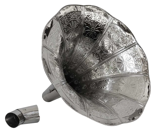 Fonendoscopio trompetilla sirena decoración plata 40cm estilo antiguo 2