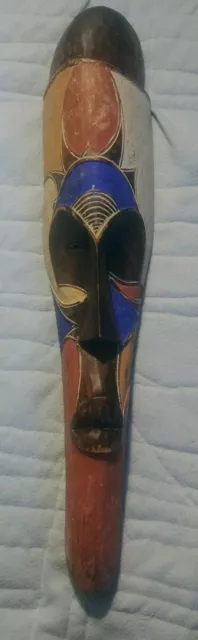 Rare African Mask Phan Fang Gabon Africa Masquerade Hunting Colorful mask.