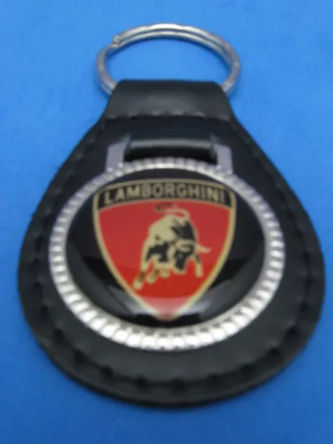 Lamborghini Leather Keychain Key Chain Ring Fob New #122