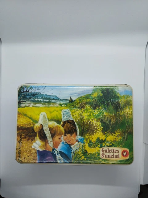 Boîte Biscuits tôle Galettes St Michel - Objets divers (13381871