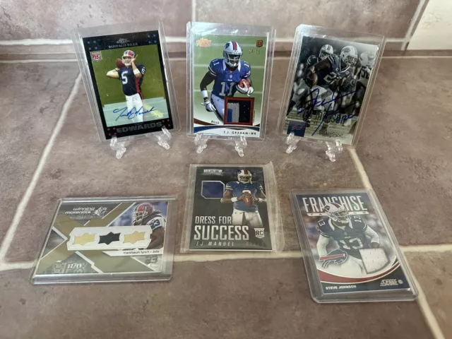 Football AUTOGRAPH Cards Rare Auto SSP Huge Lot RC Relic Dealer Resale BILLS