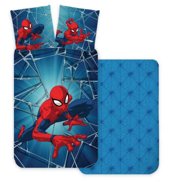 Marvel - Spiderman - Bettwäsche Set 140×200 cm, 70x90 cm 100% Cotton